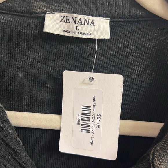 Zenana Vivian Dress w/ Side Pockets - Ash Black - L - Picture 10 of 13